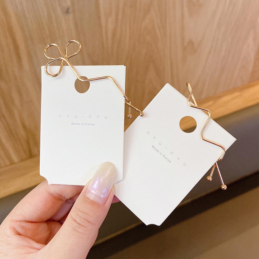 Elegant New Geometric Women Sweet Hair Side Clip Zinc Zinc Alloy Hairpin Bobby Pin Wave Flower Hair Clips