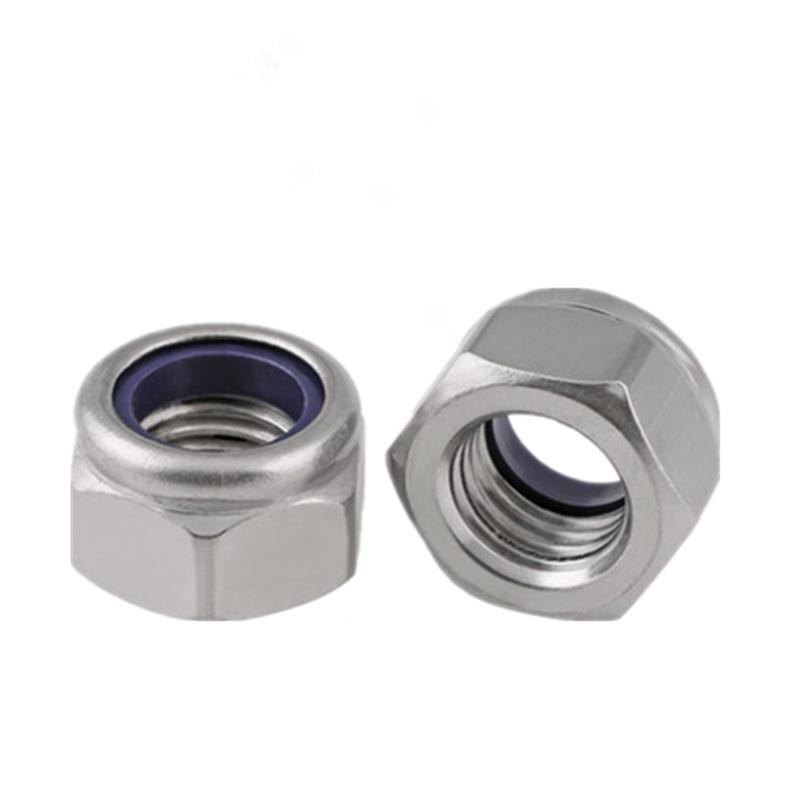 316 Stainless Steel Hexagon Nylon Lock Nut Cap, Anti-slip M3-M20 A4-80