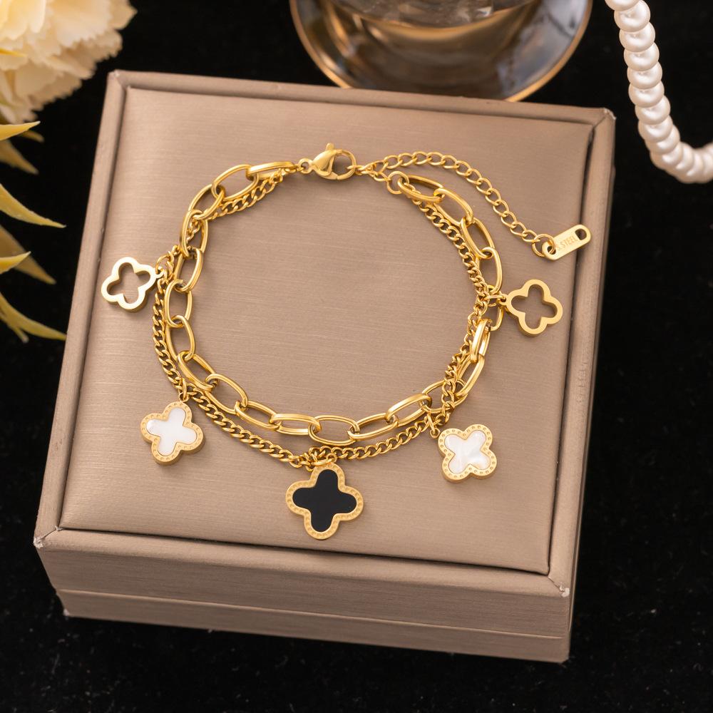 Fashion Titanium Steel Bracelet Never Fade Elegant Durable Jewelry for Women Men Unisex