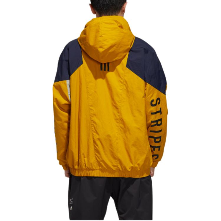 Adidas Jackets Men's Gold Detachable Hood Moderate Other GE0387