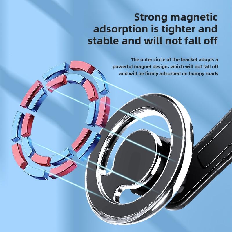 Magnetic Car Phone Holder Stand Magnet Cell Mobile Support Mount GPS Bracket In Car For Macsafe IPhone 15 14 13 Samsung Xiaomi