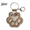 Porte-clés Empreinte de Patte Souvenir Poils d'Animal Forme Chien Chat Rangement