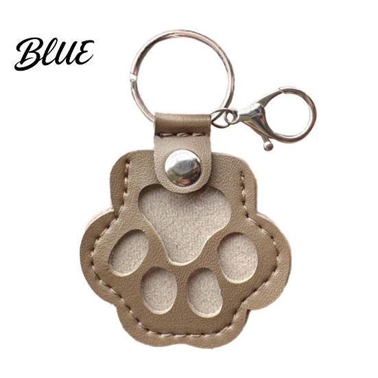 Porte-clés Empreinte de Patte Souvenir Poils d'Animal Forme Chien Chat Rangement