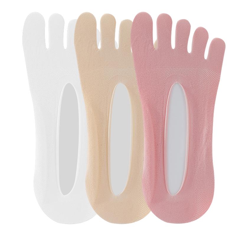 

3/5 пар летних невидимых носков с пальцами для женщин и девушек, хлопковые, тонкие, однотонные, мягкие, с мелким вырезом, дышащие, дезодорирующие, носки-невидимки с 5 пальцами One size