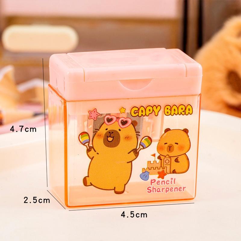 

1/4Pcs Cartoon Capybara Double Hole Pencil Sharpener Kawaii Student Stationery Office Supplies Mini Pencil Sharpener For Kids