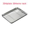 Stainless Steel Baking Sheet with Cooling Rack Set Nonstick Rust Free Square Baking Plate Heavy Duty Non Toxic
