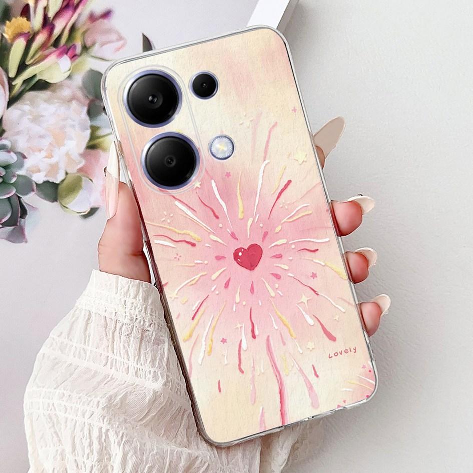 Pro pouzdro Xiaomi Redmi Note 13 Kryt Note 13 Pro Populární malovaný květinový měkký silikonový kryt na telefon Pro Redmi Note13 Pro 4G 5G Funda