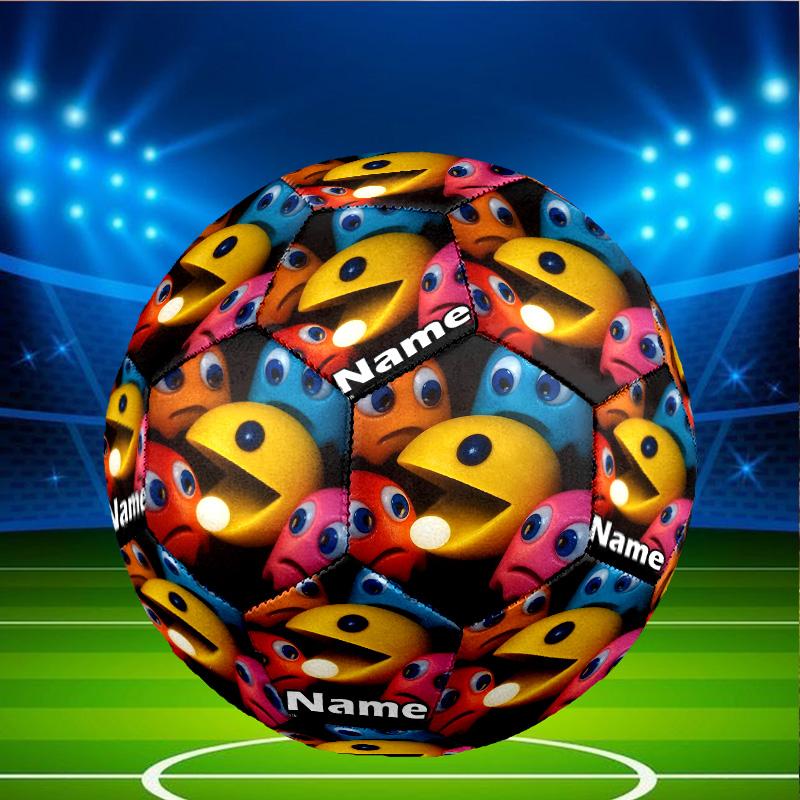 Custom Name Personalized PAC-A Print Size 5 Soccer Ball Training & Match Football, for Team, Kicking, Gift for Football Enthusiasts