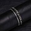 2pcs Stainless Steel Bracelets for Men,Silver Color Figaro Chain Links Wristband,Casual Jewelry Gift