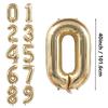 1PCS 40 Inch Large White Gold Light Gold Digital Foil Balloon for Girls' Birthdays Helium Big Number0-9 Balloon Decoration
