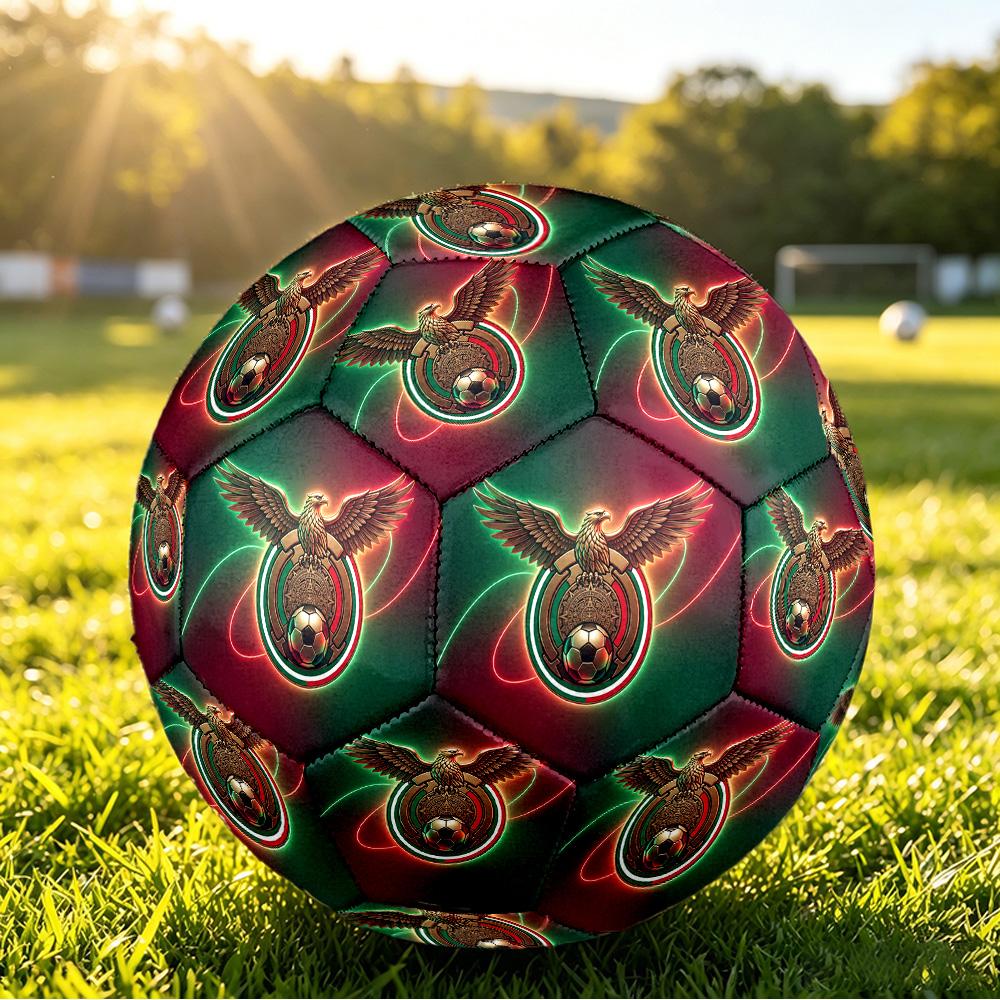 Messico calcio Stampato Taglia 5 Pallone da Calcio Resistente all'Usura Standard Allenamento Adulti Pallone da Calcio Regalo per Fan Partita Indoor Outdoor Sport