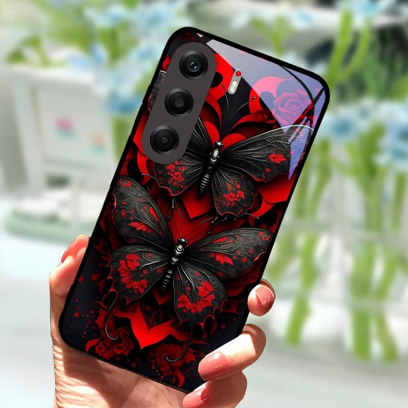 Phone Cover For Tecno Camon40 40Pro 4G Fashion Tempered Glass Anti Drop Protection Shell For Tecno Camon 40 Pro Case CM6 Funda