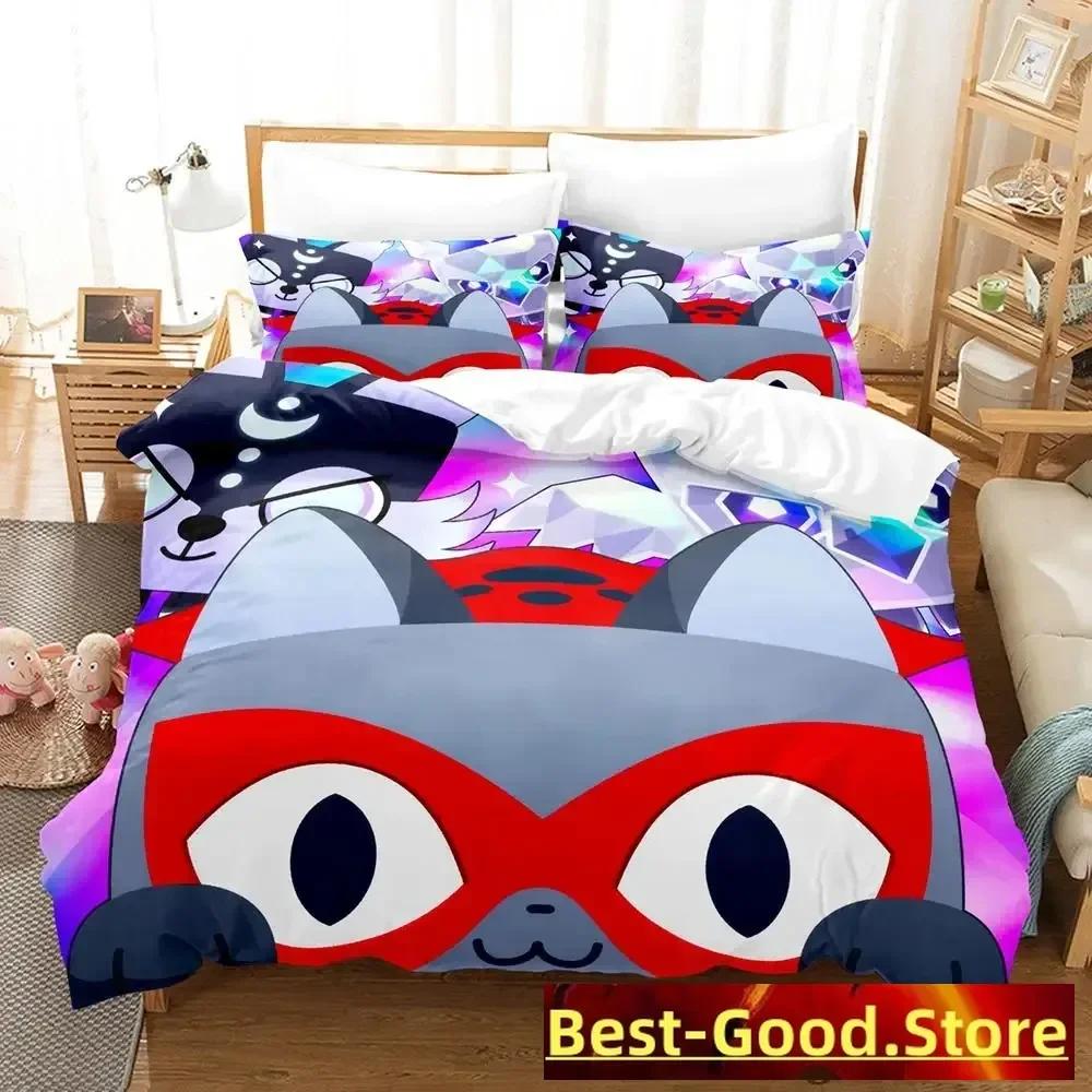 Game Pet Simulator X Bedding Set Single Twin Full Queen King Size Bed Set Adult Kid Bedroom Duvetcover Sets Parure De Lit Bed