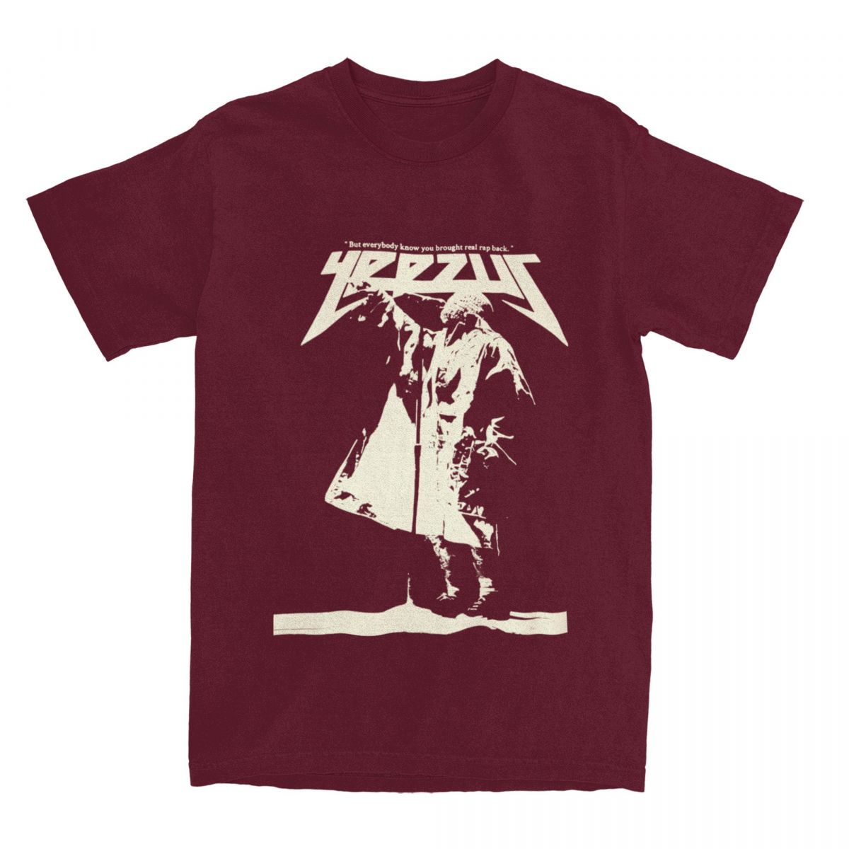 

Kanye West Yeezus Accessories Рубашки для мужчин и женщин Уникальные футболки из 100% хлопка XXXXXL бордовый