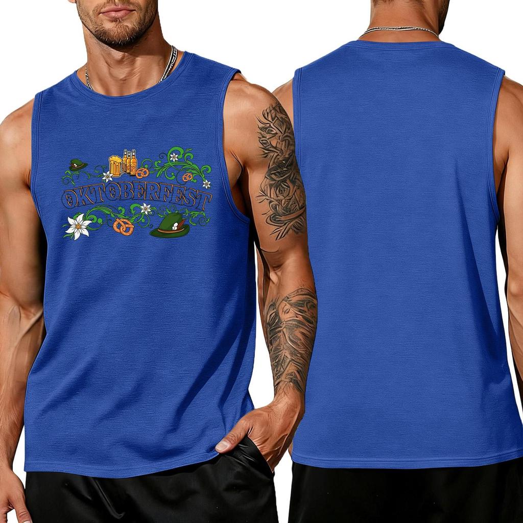 Men Sleeveless Tank Top Casual Summer Loose Fit Lightweight Muscle Shirt Breathable Soft Fabric Comfortable Beachwear