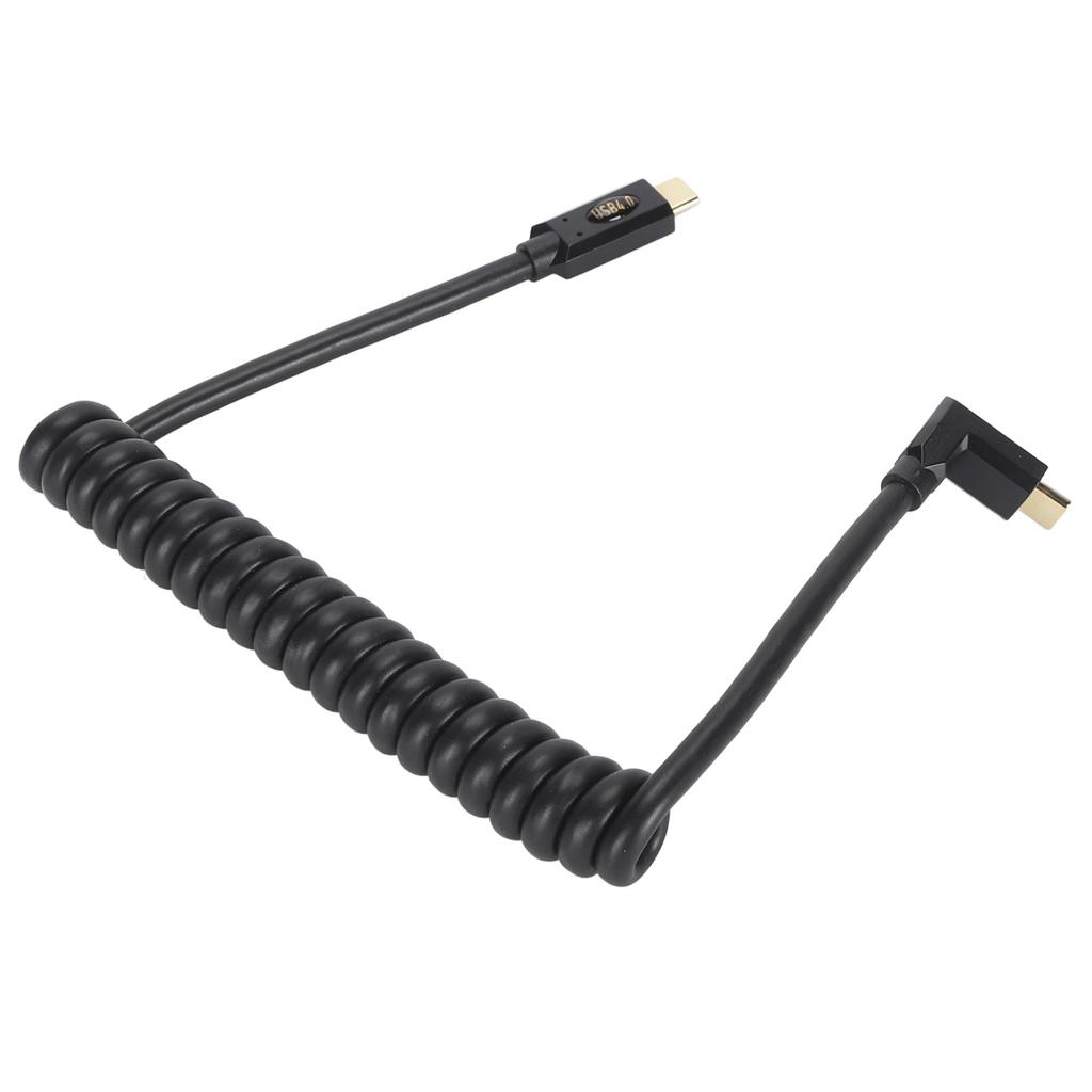 Zatahovací spirálový kabel USB typu C na C 3,3 stopy 40 Gb/s Podporuje 8K UHD Rychlé nabíjení USB 4.0 Data