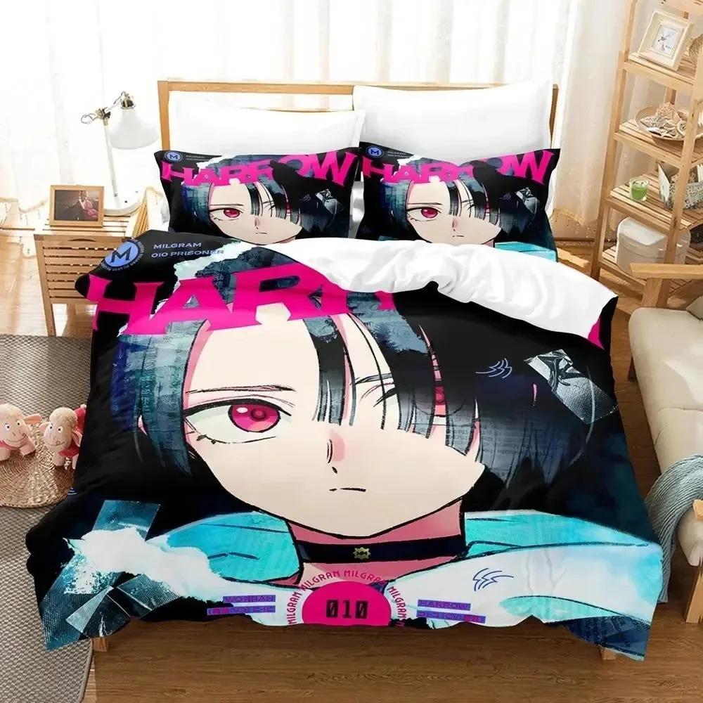MILGRAM Bettwäsche-Set für Einzel-, Doppel-, Queen- und King-Size-Betten, Jungen-Schlafzimmer, Bettbezug-Set, 3D-gedrucktes Anime-Bettlaken-Set