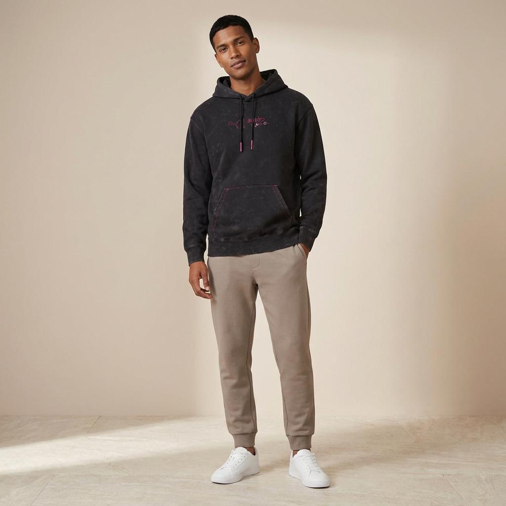 Puma Windproof Warm Loose Casual Hoodie Men Hoodies Black 62742701