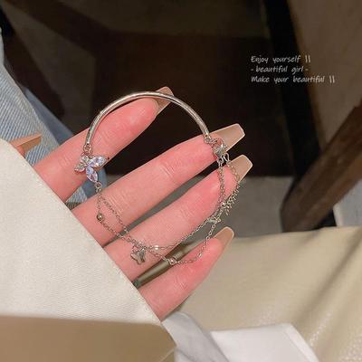 Luxury Chinese Style Butterfly Zircon Bracelet for Women