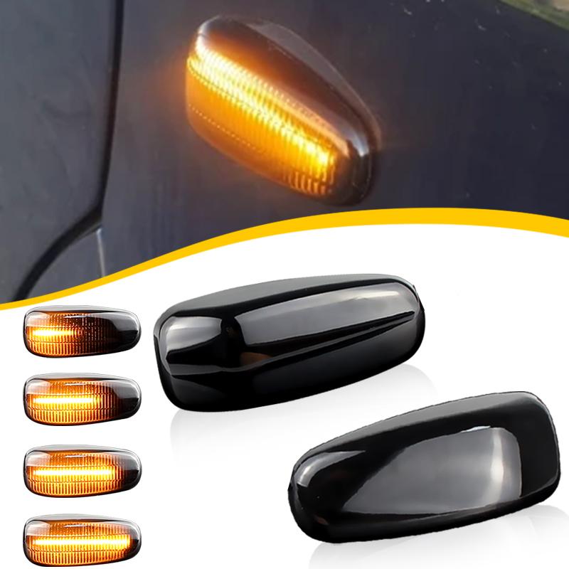 

2PCS LED Dynamic Sequential Side Marker Turn Signal Lights For Mercedes-Benz C/S/V Class W202 93-02 W140 91-98 W638 96-03