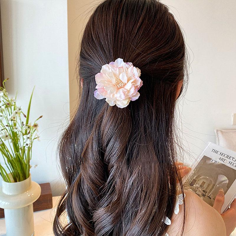 Böhmische Orchideenblüten Haarspange Romantische Braut Haarspangen Frauen Strand Hochzeit Urlaub Blume Pony Clip Haarnadel Haarschmuck