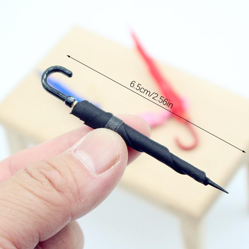 1:12 dukkehusminiatyrfargede paraplymodeller kan ikke åpnes, dukkemøbler, mikroscenebilde, rekvisitter, dekorleke