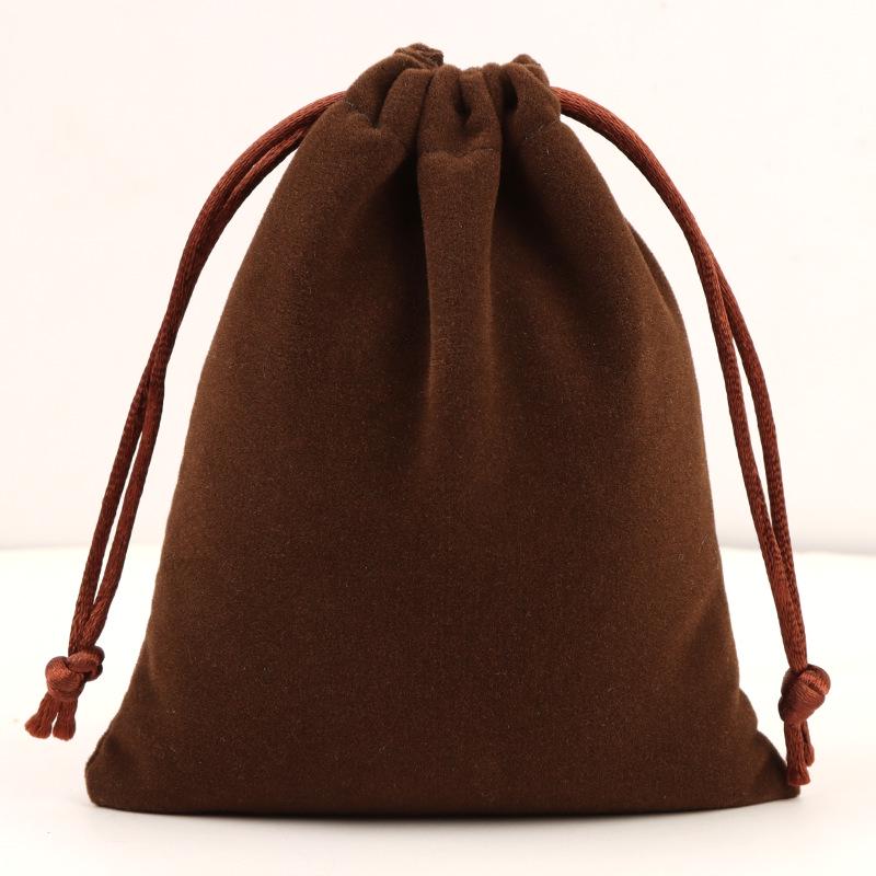 

Оксамитовий мішечок на шнурку з золотою обробкою - Подарунковий мішечок для ювелірних виробів на замовлення 7x9cm