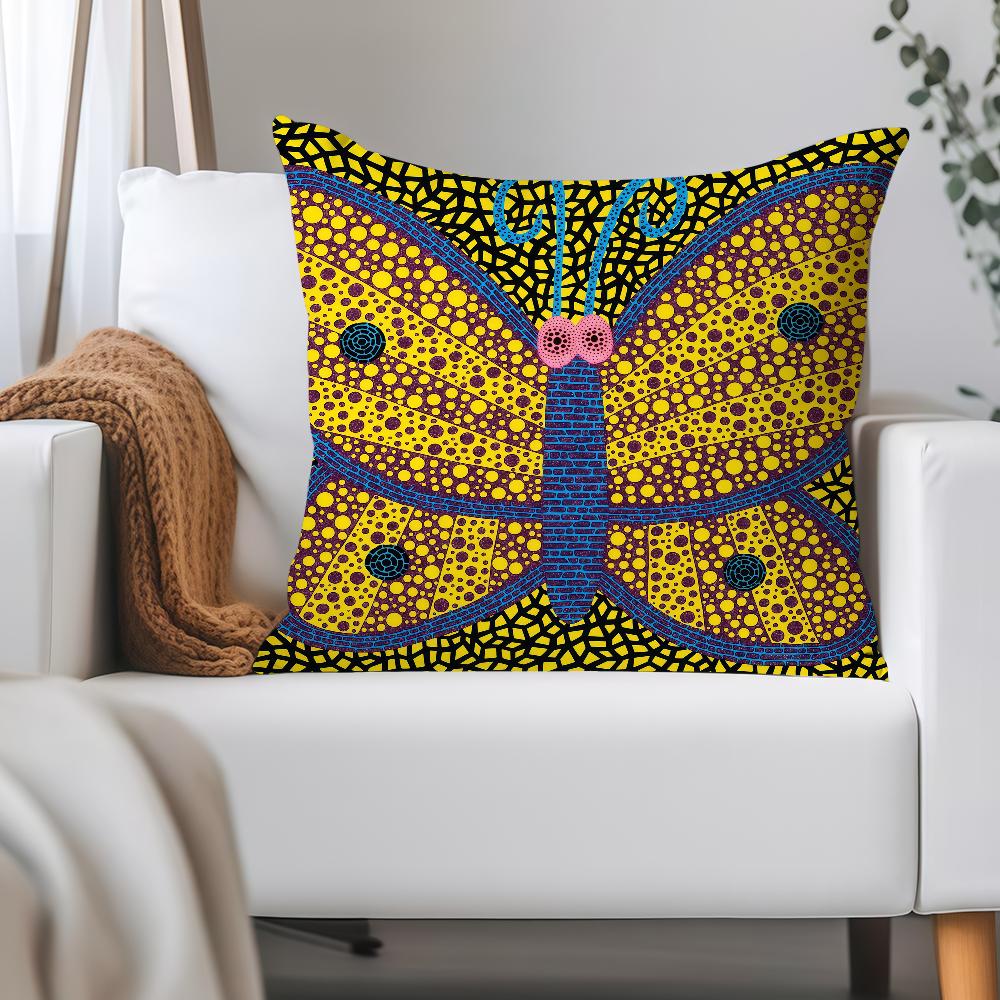 Japanese Artist Y-yayoi Kusama Pillow Case Applicable Space For Guest Rooms Interiors Cars Office House Decoration