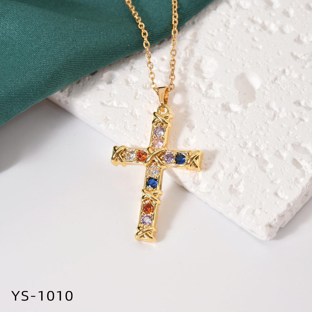Fashion Trendy Titanium Steel Cross Necklace Women Luxury Versatile Accessory