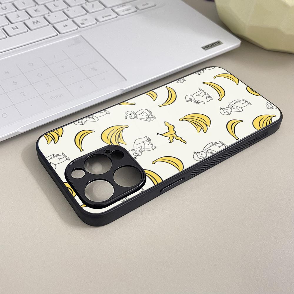 

Curious G-George Monkey Phone Case Tempered Glass For IPhone 16 13 14 17 12 15 11 Pro Max Plus Mini XR SE2020 Coque iPhone 14