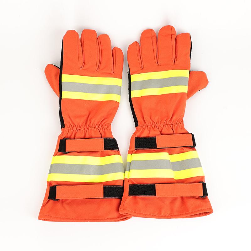 Fire-Resistant Aramid Long Gloves: Reflective, Waterproof Orange – Ideal for Emergency Forest Firefighting