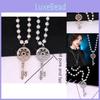 Stylish Long Pearl Necklace Featuring Key Design Ideal For Fashionable Women Accessories
