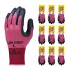 Light Work Showaglove 341 Light Grip 10 Pairs Gloves No. Red, Medium,