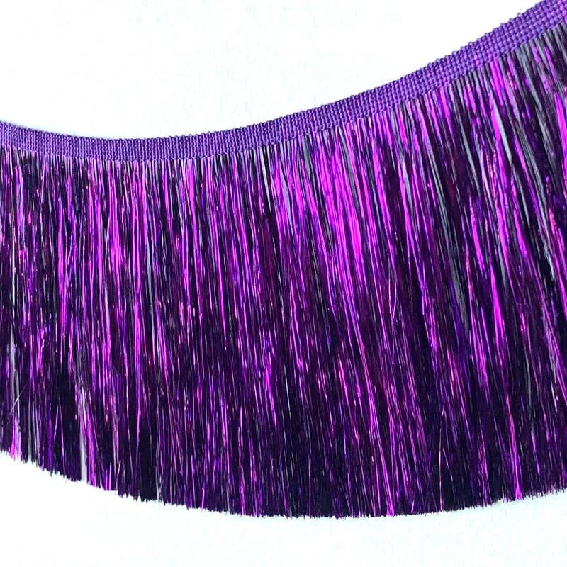 10 Yards 10/20cm Laser Shiny Tassel Fringe Trim Lace Ribbon Tassels Christmas Decor Curtains Dance Dresses Skirt Fringes Sewing