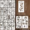 Nouveau Set de Pochoirs en Plastique Réutilisables Design Papillon Grande Taille Pochoirs Fleurs Bricolage Peinture par Aérosol Modèles de Peinture Scrapbooking