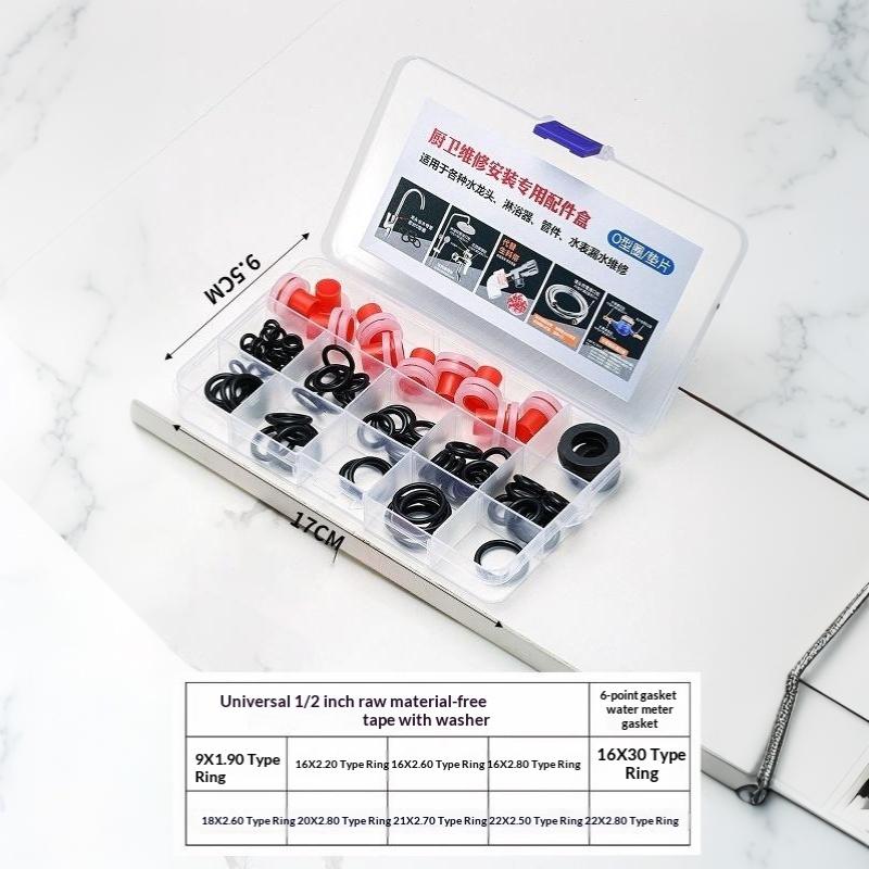100Pcs Rubber Faucet Washer Kitchen Bathroom Faucet Water Seal Ring Leak-Proof Gasket Kit For Plumbing Plug Sealing Connections