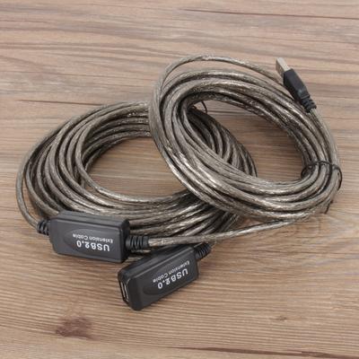 15M USB 2.0 Type A Male To Female Extension Extender Cable Cord Black