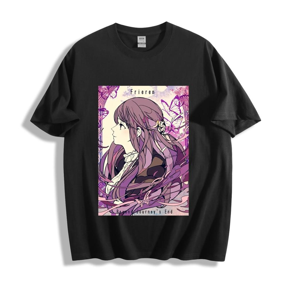 Frieren Journey’s End T-Shirt - Mystical Anime Portrait Unisex Tee