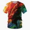 Summer Round Neck Deep Sea Whale Pattern 3D Print Top Fashionable Casual Short Sleeved Men's T-shirts