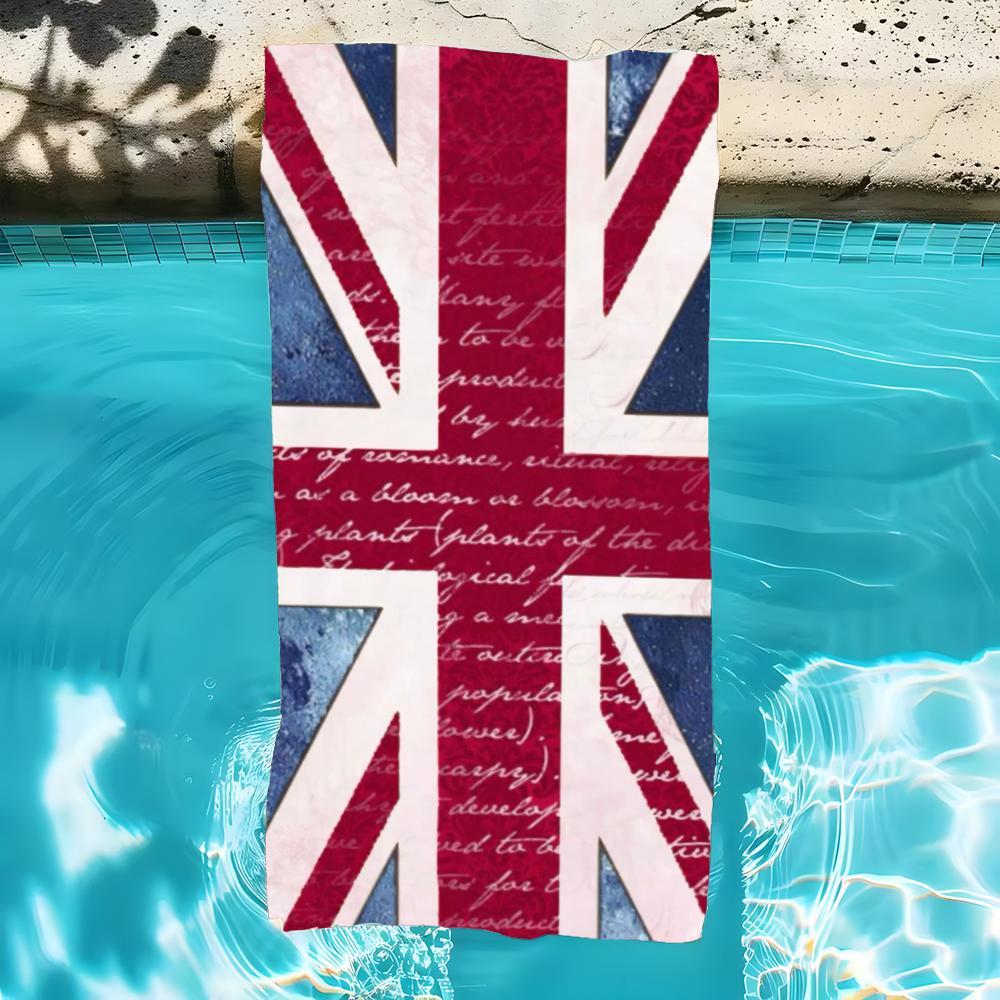Vintage Uk Flag Towel Microfiber Beach Towel, Quick-Dry, Sand-Free, Ultra-Fine Fiber, Super Soft.