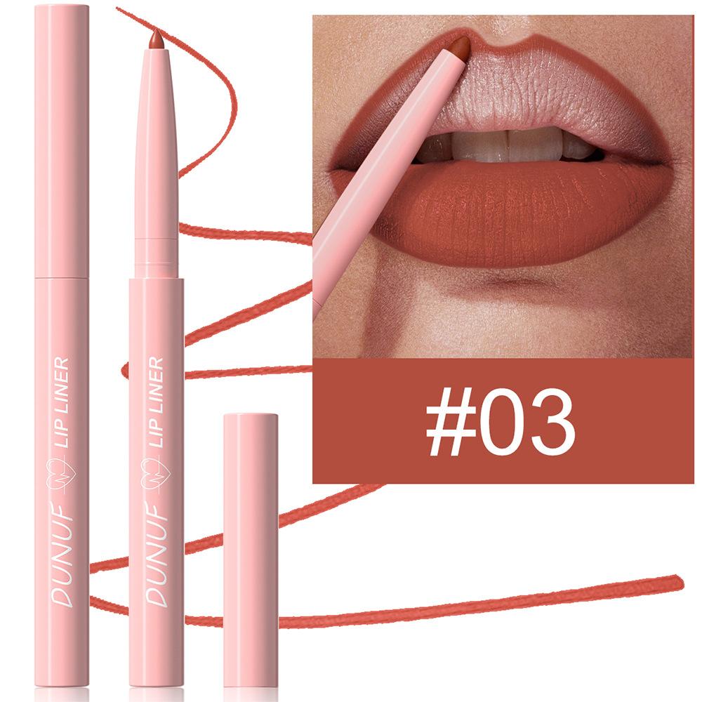 12 Colors Matte Lipliner Pencil Red Contour Tint Lipstick Waterproof Long Lasting Non-stick Cup Moisturising Lips Makeup