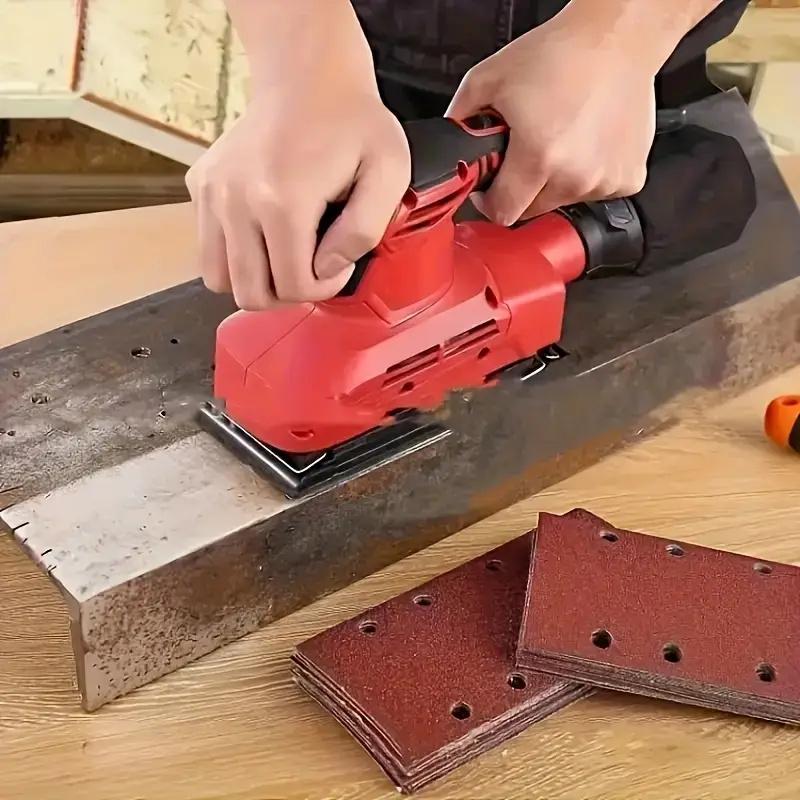 10 Stück 93 x 185 mm Schleifblätter 8 Löcher Klett Rechteckschleifer Sortiert zum Polieren Schleifen Metall