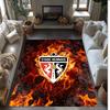 Stade Rennais FC Soccer Football Pattern Soft Area Rug Non Slip Indoor Floor Carpet Sports Decor Mat for Bedroom