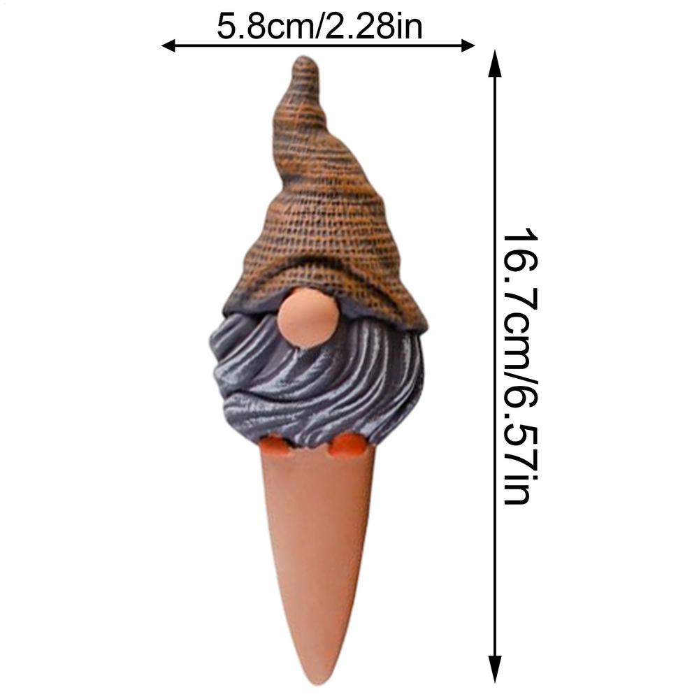 4pcs Dwarf Plant Watering Spikes Lazy Gnome Automatic Drip Dripping Device Plant Waterer Terracotta Watering Spikes