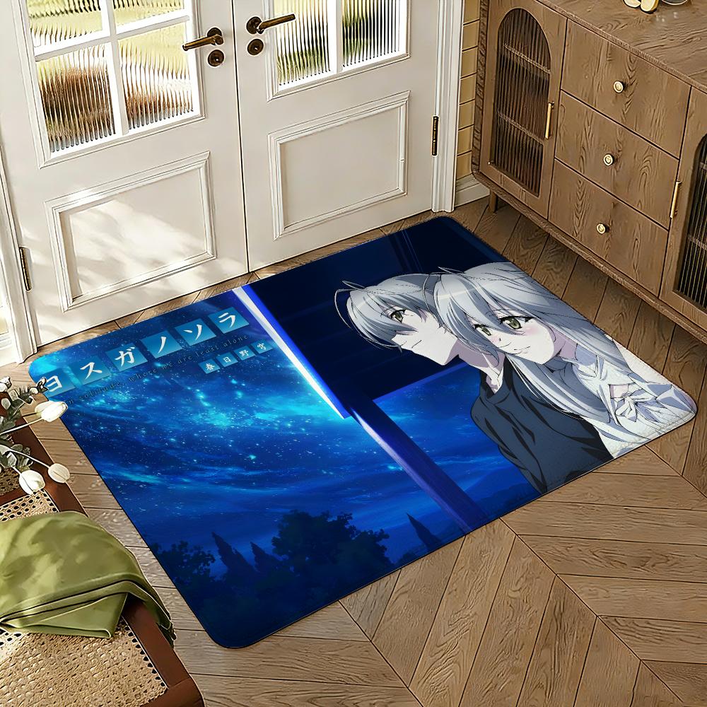 Yosuga no Sora Floor Mat Soft Thickened Absorbent Non-Slip Bedroom Living Room Door Mat Home Decor Flannel Rugs
