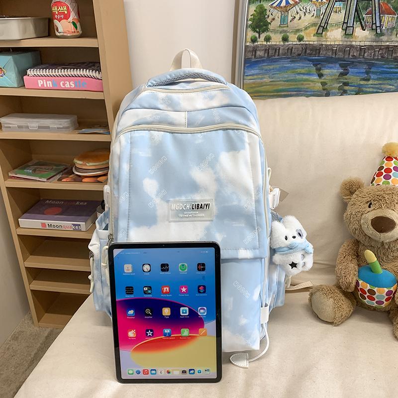 Women's Large Capacity Backpack Computer Travel Backpack Lightweight Senior High School Student Schoolbag