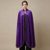 Washable Durable Halloween Cloak Solid Color Velvet Cape Funny Gothic Costume Cape  Queen