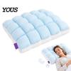 Luxury Hotel Style Pillows Mellow Puff Cooling Cloud Pillow, Ice?Silk Quilted Grid Bed Soft Quilting Pillow Inserts Support for Side & Back
