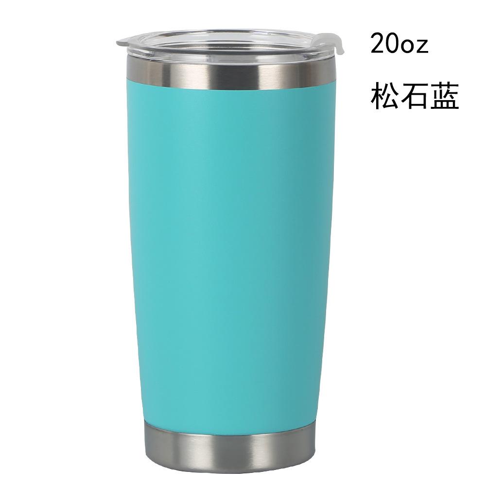 20oz Mehrfarbiger Edelstahl Auto-Becher 304 Innenleben Isoliertes Thermosgefäß, Tragbarer Auslaufsicherer Reise-Kaffeebecher