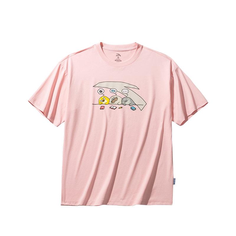 

Anta Comfortable Breathable Versatile Logo Round Neck Short Sleeve T-Shirt Men Tops Light-Plum 972528119-3 S